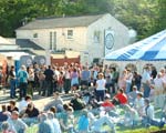The Crowd spill out into the sunshine at The Shore	Hotel- 2004