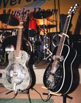 Slim's guitars await him on the Main Stage 2004